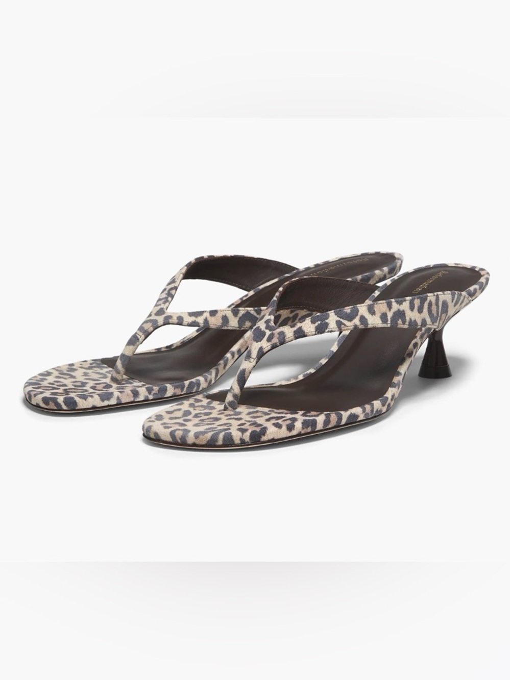 Reformation Sophie  Leopard-Print Suede Sandals 7.5 Brand New - Picture 5 of 14
